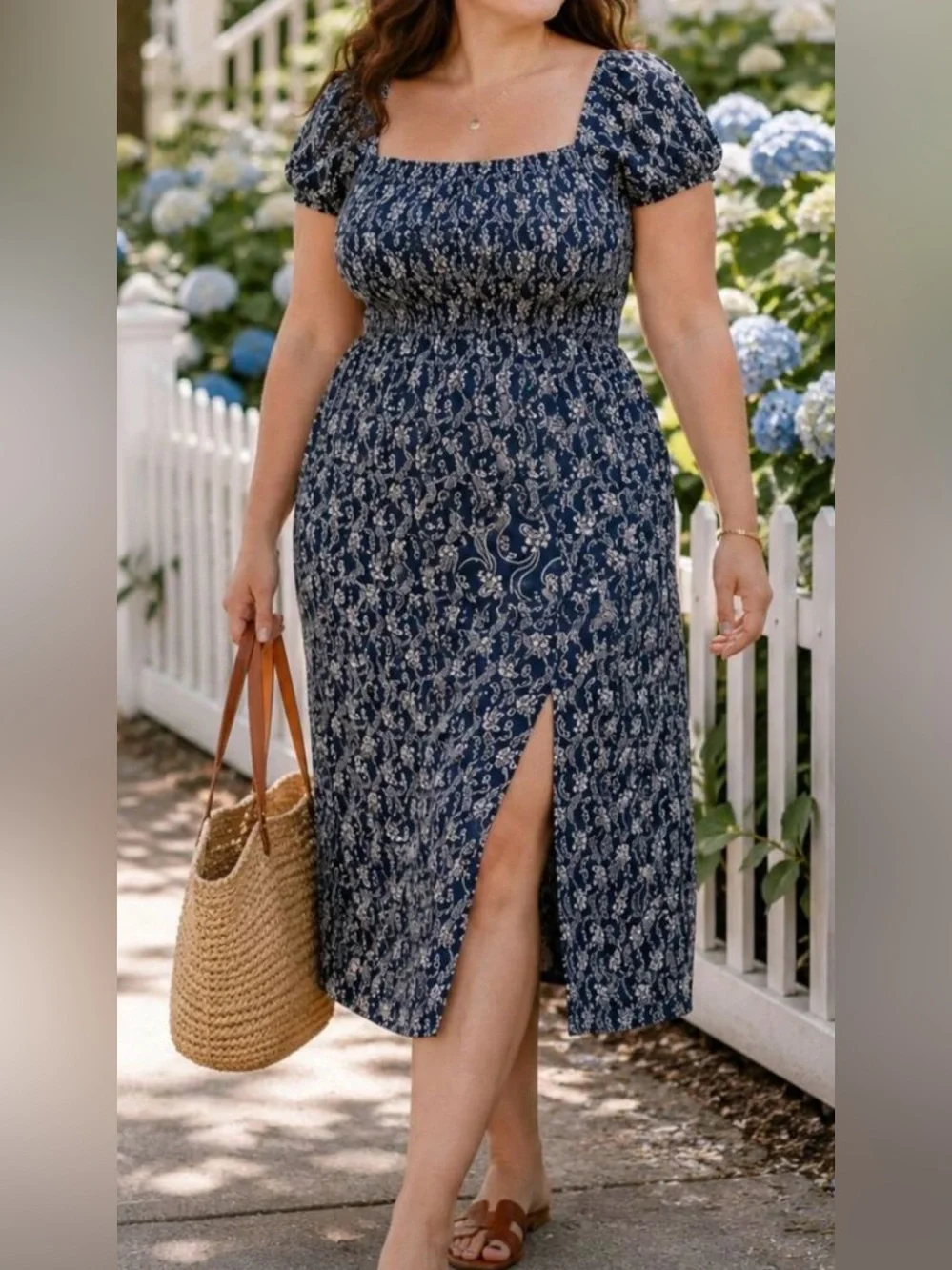 J. Crew Short-sleeve smocked dress in starry swirl
